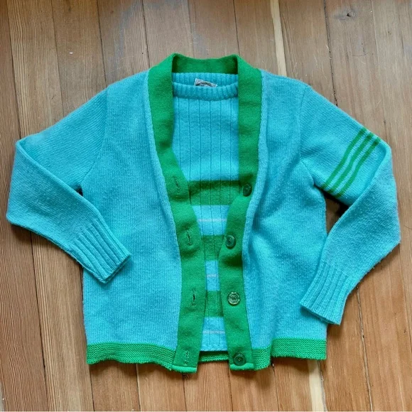 Vintage 1960s sweater cardigan set S - Picture 2 of 11